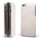 Light Coral Textured Marble iPhone 6/6s or 6/6s Plus 2-Piece Hybrid INK-Fuzed Case
