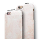 Light Coral Textured Marble iPhone 6/6s or 6/6s Plus 2-Piece Hybrid INK-Fuzed Case