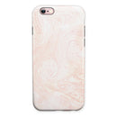 Light Coral Textured Marble iPhone 6/6s or 6/6s Plus 2-Piece Hybrid INK-Fuzed Case