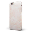 Light Coral Textured Marble iPhone 6/6s or 6/6s Plus 2-Piece Hybrid INK-Fuzed Case