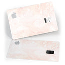Light Coral Textured Marble - Premium Protective Decal Skin-Kit for the Apple Credit Card