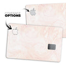 Light Coral Textured Marble - Premium Protective Decal Skin-Kit for the Apple Credit Card
