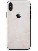 Light Coral Textured Marble - iPhone X Skin-Kit