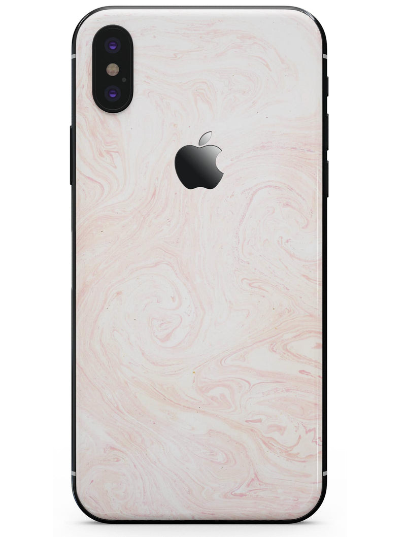 Light Coral Textured Marble - iPhone X Skin-Kit