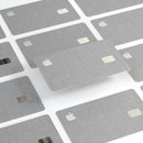 Light Gray Scratched Fabric Pattern - Premium Protective Decal Skin-Kit for the Apple Credit Card