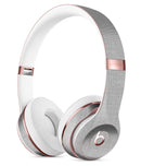 Light Gray Scratched Fabric Pattern Full-Body Skin Kit for the Beats by Dre Solo 3 Wireless Headphones