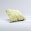 Light Green Curley Vines ink-Fuzed Decorative Throw Pillow