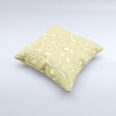 Light Green Curley Vines ink-Fuzed Decorative Throw Pillow