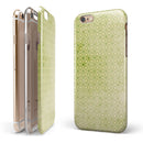 Light Green Grunge Micro Square Pattern iPhone 6/6s or 6/6s Plus 2-Piece Hybrid INK-Fuzed Case