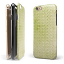 Light Green Grunge Micro Square Pattern iPhone 6/6s or 6/6s Plus 2-Piece Hybrid INK-Fuzed Case