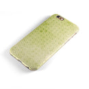 Light Green Grunge Micro Square Pattern iPhone 6/6s or 6/6s Plus 2-Piece Hybrid INK-Fuzed Case