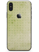 Light Green Grunge Micro Square Pattern - iPhone X Skin-Kit