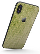 Light Green Grunge Micro Square Pattern - iPhone X Skin-Kit