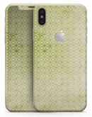 Light Green Grunge Micro Square Pattern - iPhone X Skin-Kit