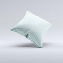 Light Green Scratched Stripe Pattern v4 ink-Fuzed Decorative Throw Pillow