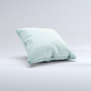 Light Green Scratched Stripe Pattern v4 ink-Fuzed Decorative Throw Pillow
