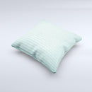 Light Green Scratched Stripe Pattern v4 ink-Fuzed Decorative Throw Pillow