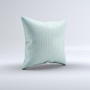 Light Green Scratched Stripe Pattern v4 ink-Fuzed Decorative Throw Pillow