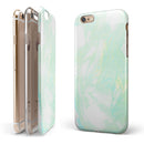 Light Green Textured Marble iPhone 6/6s or 6/6s Plus 2-Piece Hybrid INK-Fuzed Case