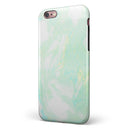 Light Green Textured Marble iPhone 6/6s or 6/6s Plus 2-Piece Hybrid INK-Fuzed Case