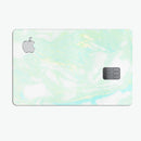 Light Green Textured Marble - Premium Protective Decal Skin-Kit for the Apple Credit Card