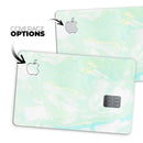 Light Green Textured Marble - Premium Protective Decal Skin-Kit for the Apple Credit Card