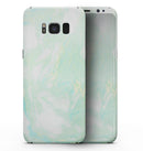 Light Green Textured Marble - Samsung Galaxy S8 Full-Body Skin Kit