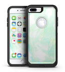 Light Green Textured Marble - iPhone 7 or 7 Plus Commuter Case Skin Kit
