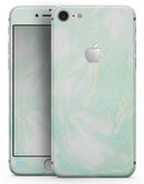 Light Green Textured Marble - Skin-kit for the iPhone 8 or 8 Plus