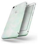 Light Green Textured Marble - Skin-kit for the iPhone 8 or 8 Plus