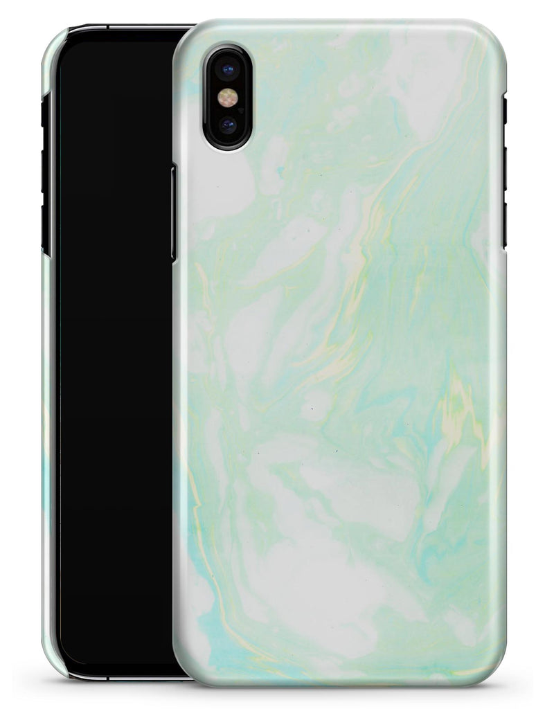 Light Green Textured Marble - iPhone X Clipit Case