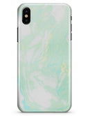 Light Green Textured Marble - iPhone X Clipit Case