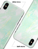 Light Green Textured Marble - iPhone X Clipit Case