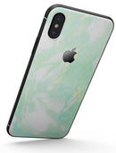 Light Green Textured Marble - iPhone X Skin-Kit