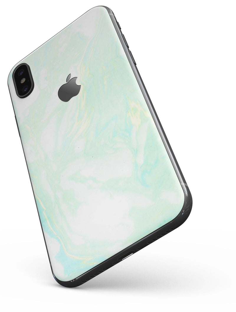 Light Green Textured Marble - iPhone X Skin-Kit