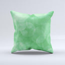 Light Green Unfocused Orbs ink-Fuzed Decorative Throw Pillow