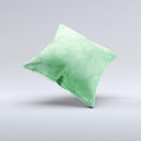 Light Green Unfocused Orbs ink-Fuzed Decorative Throw Pillow