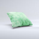 Light Green Unfocused Orbs ink-Fuzed Decorative Throw Pillow
