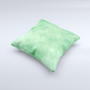 Light Green Unfocused Orbs ink-Fuzed Decorative Throw Pillow