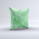 Light Green Unfocused Orbs ink-Fuzed Decorative Throw Pillow