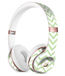 Light Green and White Chevron Full-Body Skin Kit for the Beats by Dre Solo 3 Wireless Headphones