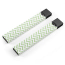 Light Green and White Chevron - Premium Decal Protective Skin-Wrap Sticker compatible with the Juul Labs vaping device