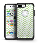 Light Green and White Chevron - iPhone 7 or 7 Plus Commuter Case Skin Kit