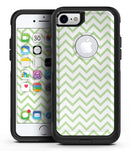 Light Green and White Chevron - iPhone 7 or 8 OtterBox Case & Skin Kits