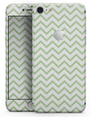 Light Green and White Chevron - Skin-kit for the iPhone 8 or 8 Plus