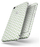 Light Green and White Chevron - Skin-kit for the iPhone 8 or 8 Plus