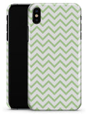 Light Green and White Chevron - iPhone X Clipit Case