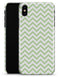 Light Green and White Chevron - iPhone X Clipit Case