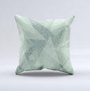 Light Green with Translucent Shapes Ink-Fuzed Decorative Throw Pillow