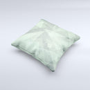 Light Green with Translucent Shapes Ink-Fuzed Decorative Throw Pillow